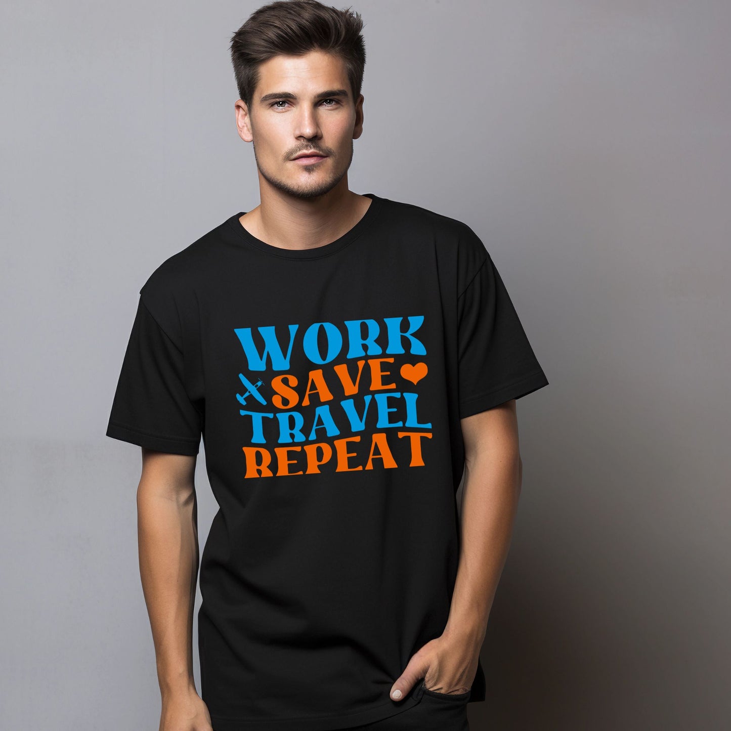 Work Save Travel Repeat Classic T-Shirt