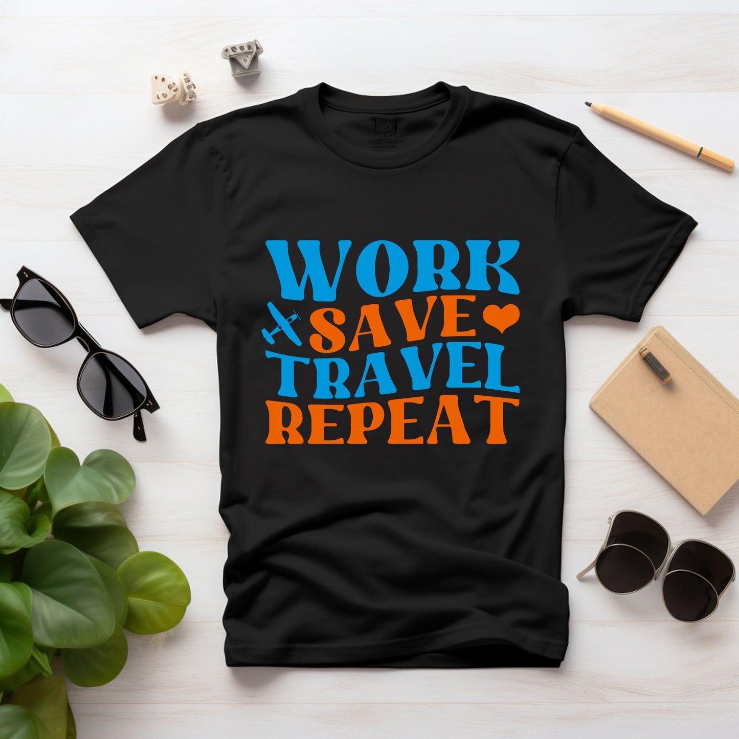 Work Save Travel Repeat Classic T-Shirt